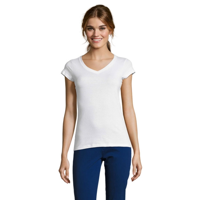 MOON T-SHIRT FEMME COL V