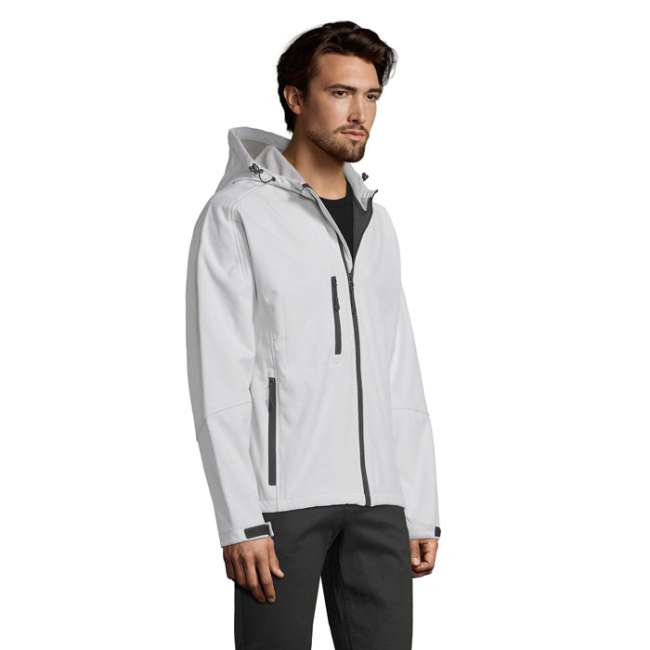 REPLAY MEN HOODED SOFTSHELL