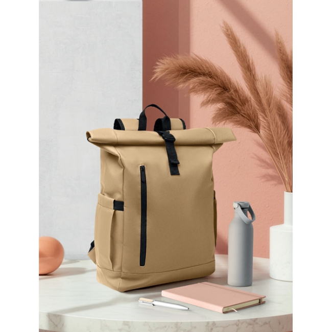 Rolltop laptop rucksack 600D