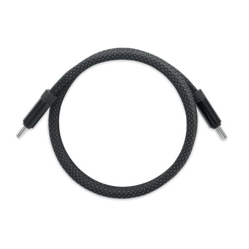 Braided magnetic cable in RPET