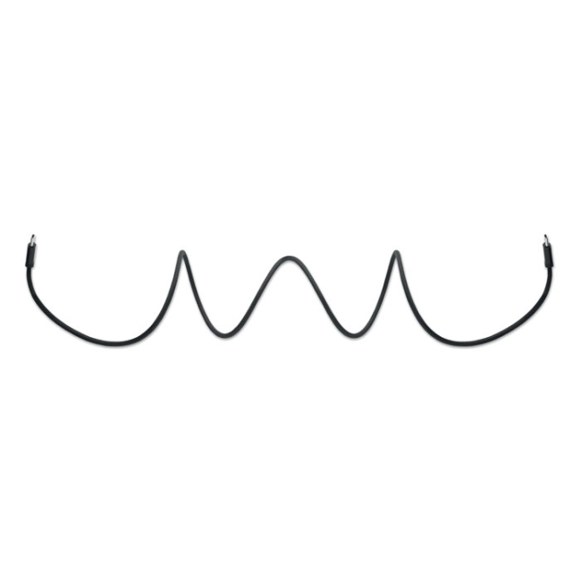 Braided magnetic cable in RPET