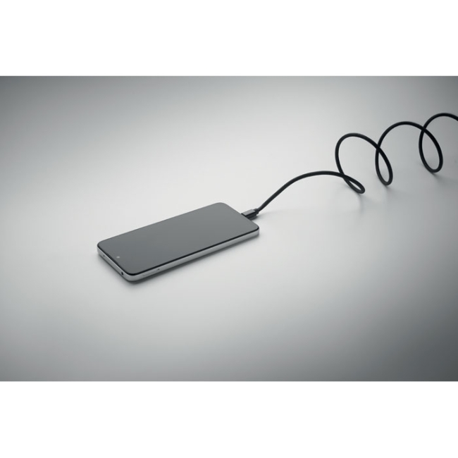 Braided magnetic cable in RPET