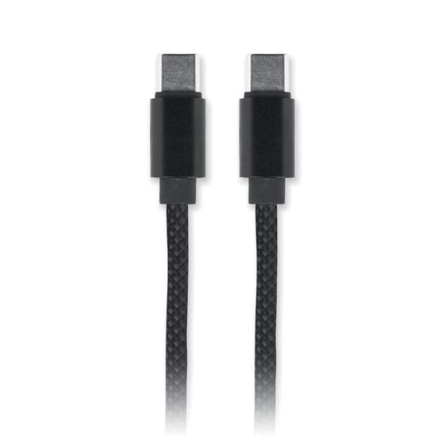 Braided magnetic cable in RPET