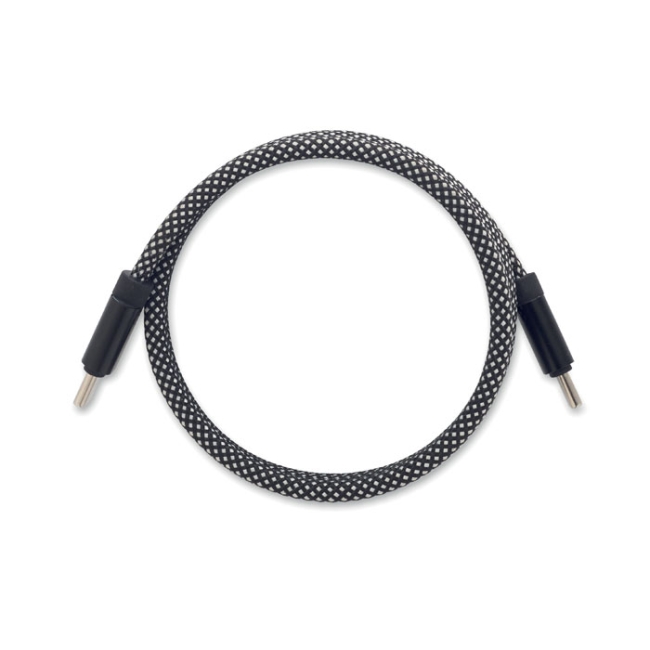Braided magnetic cable in RPET