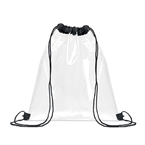 Transparent drawstring bag
