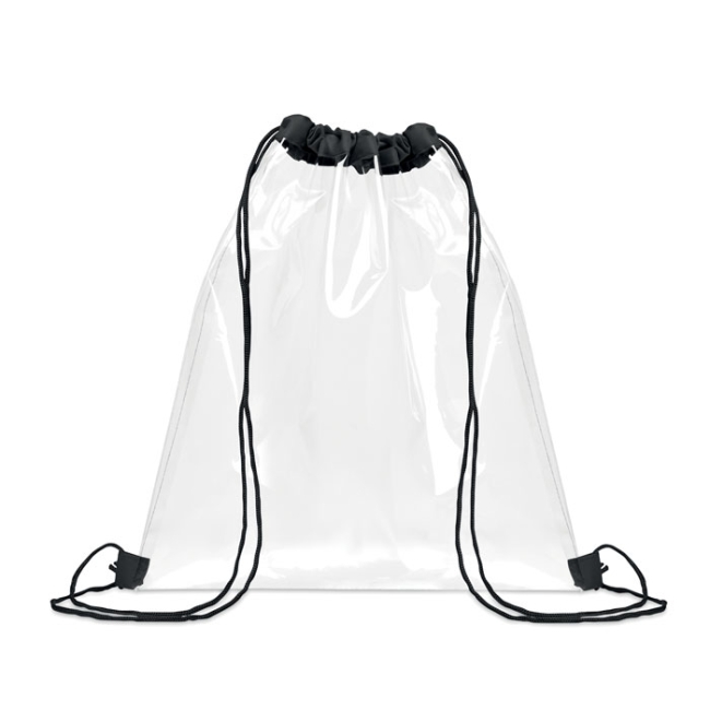 Transparent drawstring bag