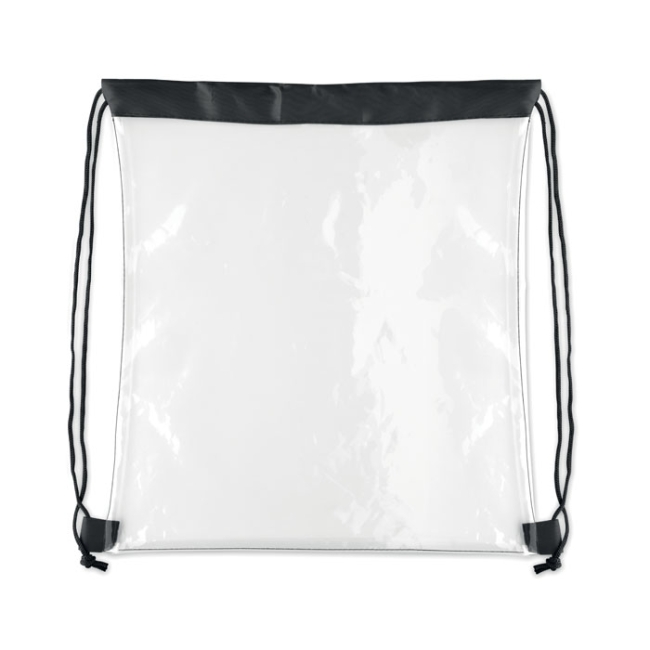 Transparent drawstring bag