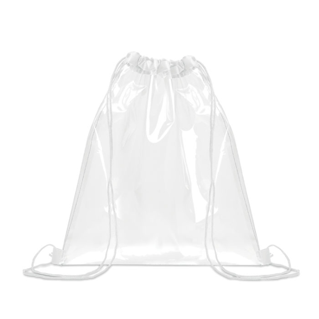 Transparent drawstring bag