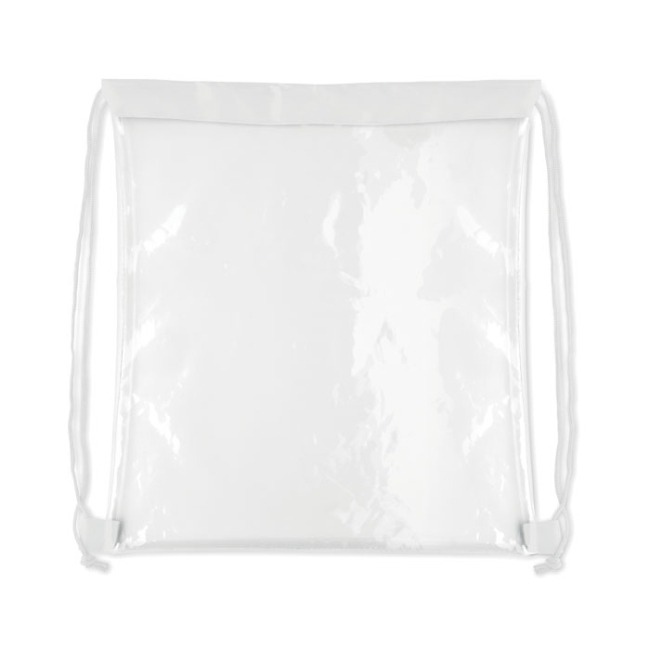 Transparent drawstring bag
