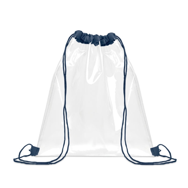 Transparent drawstring bag