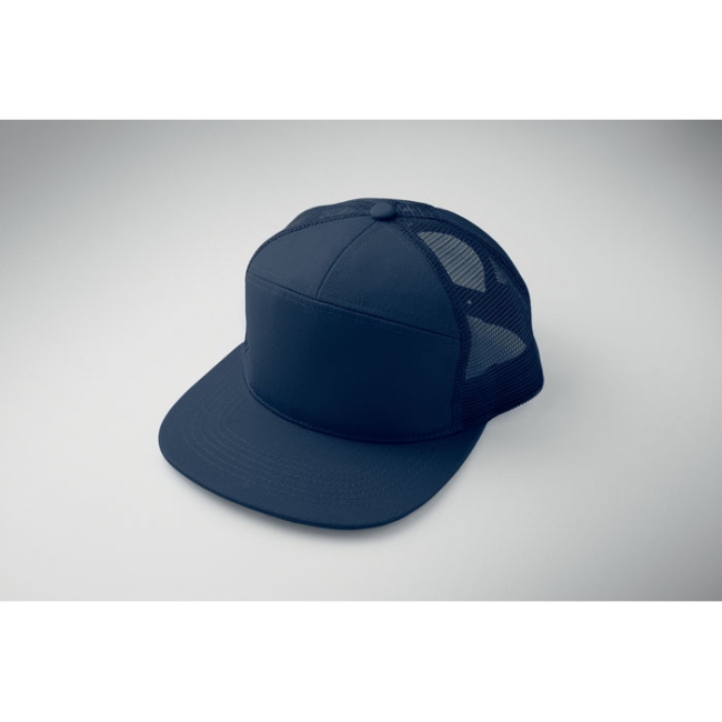 7 panel flat visor cap