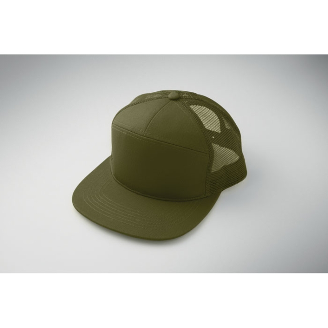 7 panel flat visor cap