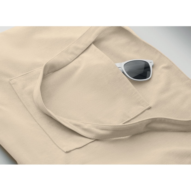 Corduroy large shopping bag