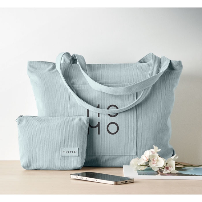 Corduroy large shopping bag