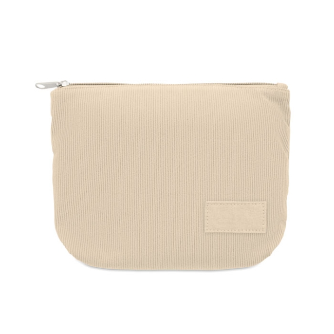 Corduroy cosmetic bag