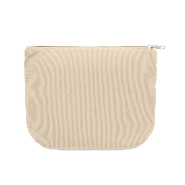 Corduroy cosmetic bag