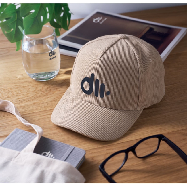 Casquette 5 pans en velours