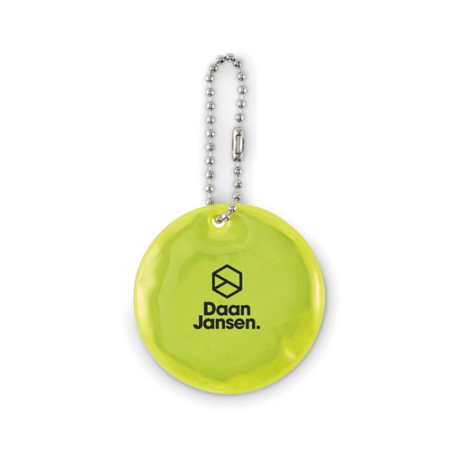 Round reflective keyring