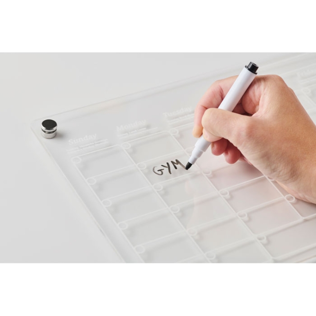 Magnetic acrylic planner