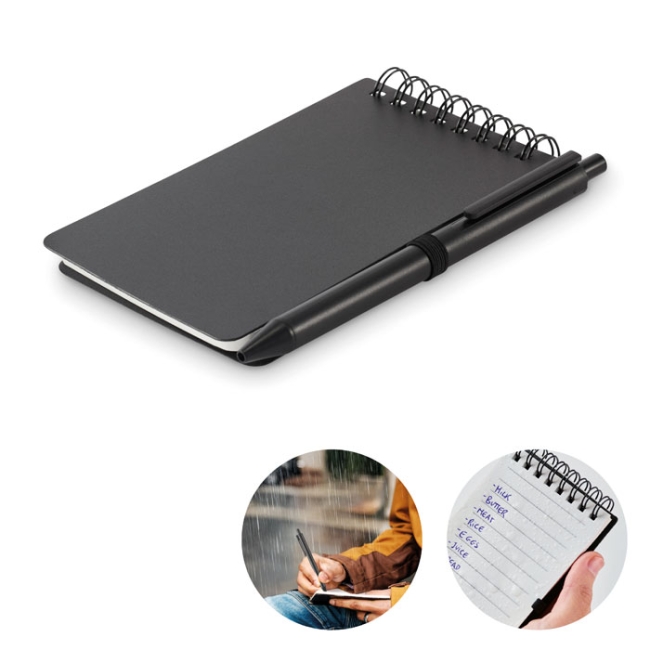 Water repellent notepad