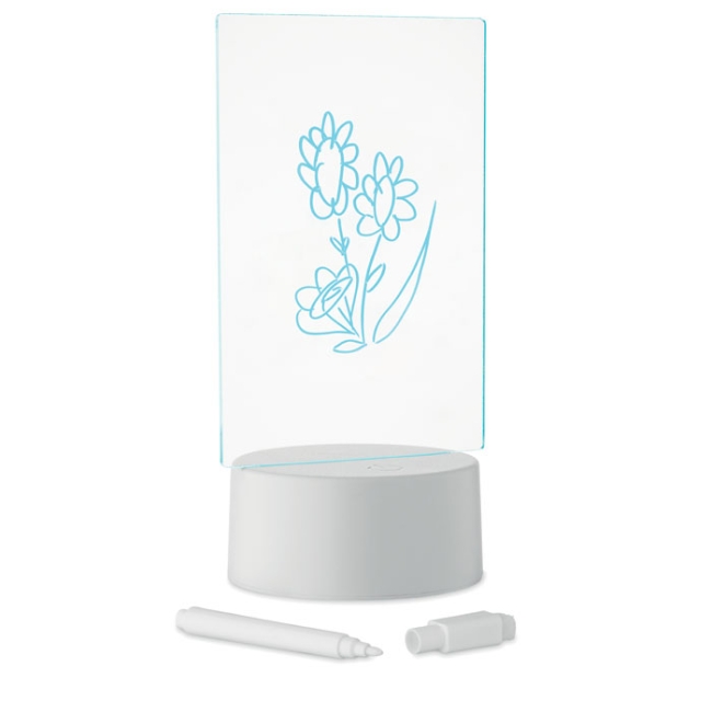 Light-up LED memo board