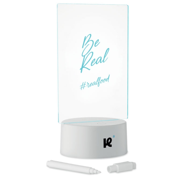 Light-up LED memo board