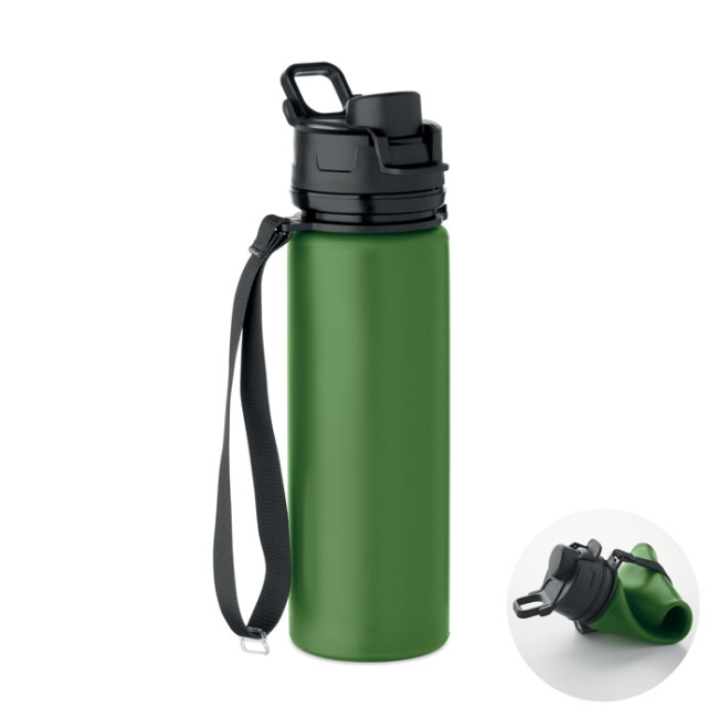 Foldable silicone sports bottle
