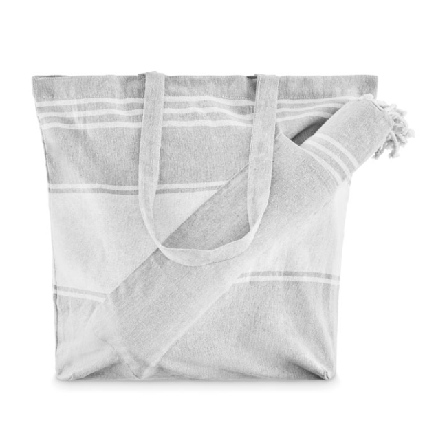 Beach bag with hammam towel