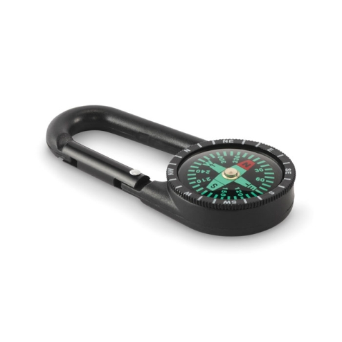 Outdoor compass with carabiner