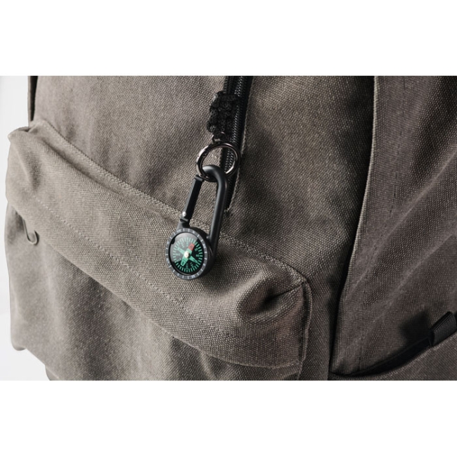 Outdoor compass with carabiner