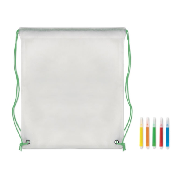 Non woven kids bag with pens