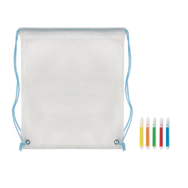 Non woven kids bag with pens
