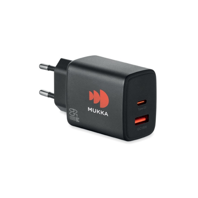 EU 2-pole wall adapter/charger