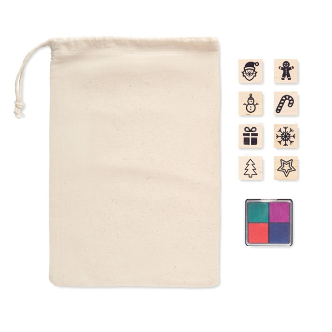 Set de 8 tampons  en bois