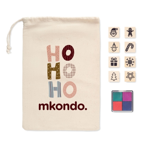 Set de 8 tampons  en bois