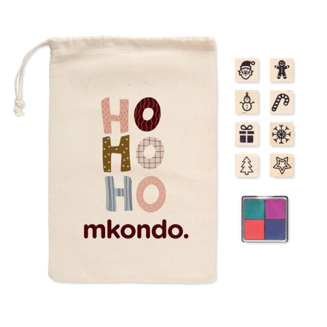 Set de 8 tampons  en bois