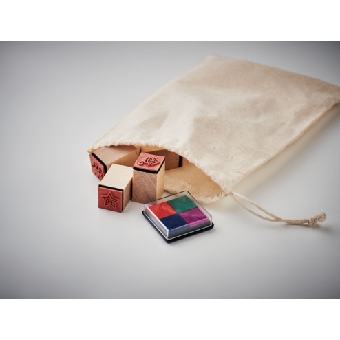 Set de 8 tampons  en bois