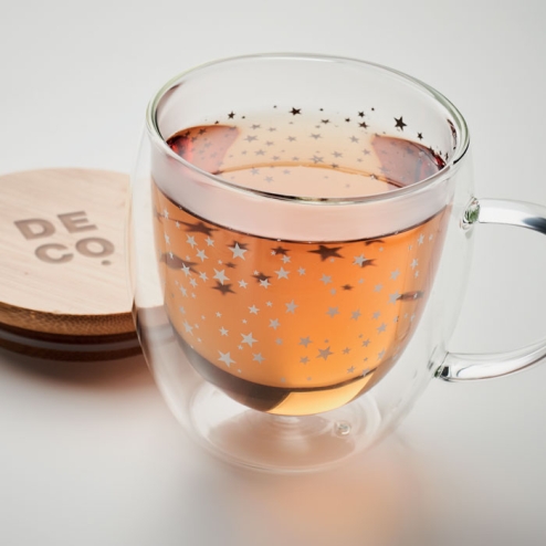 Double wall borosilicate mug