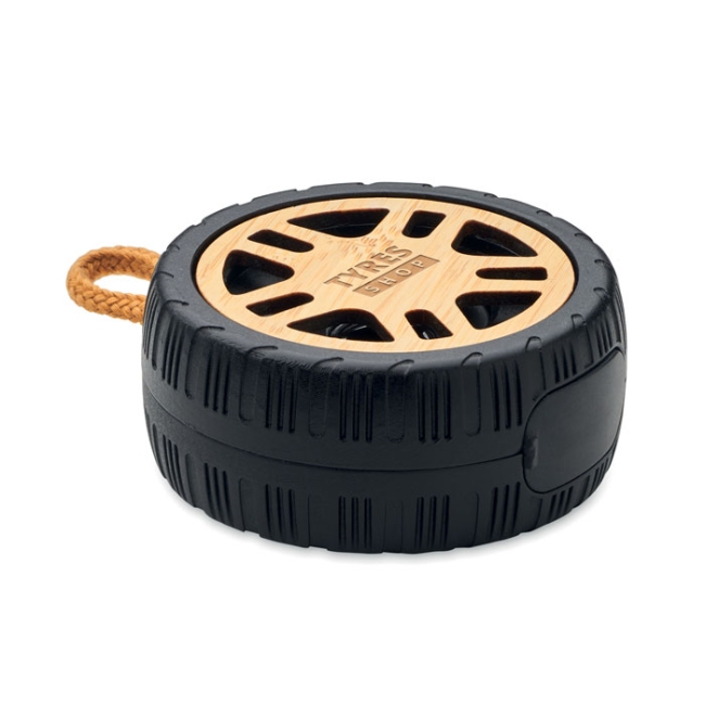 Wireless speaker tire shaped