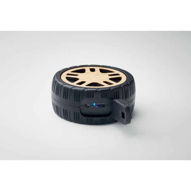 Wireless speaker tire shaped