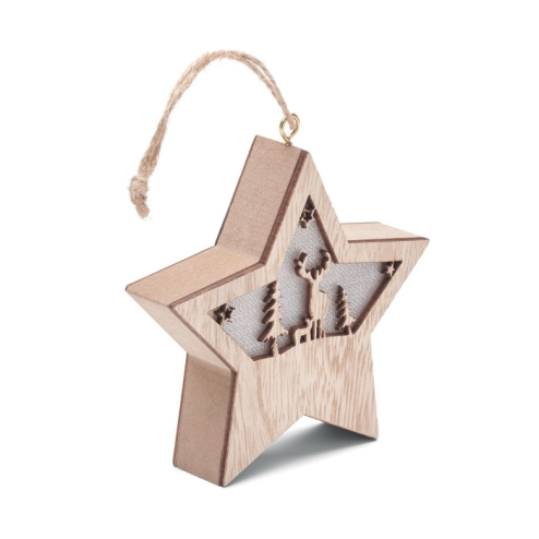 Suspension étoile MDF avec led