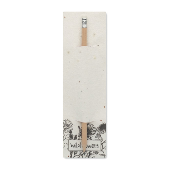 Natural pencil in seeded pouch