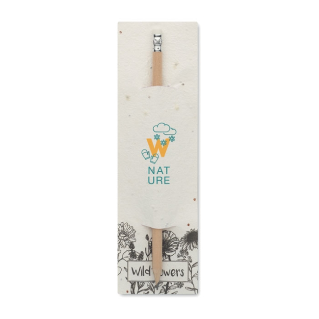 Natural pencil in seeded pouch