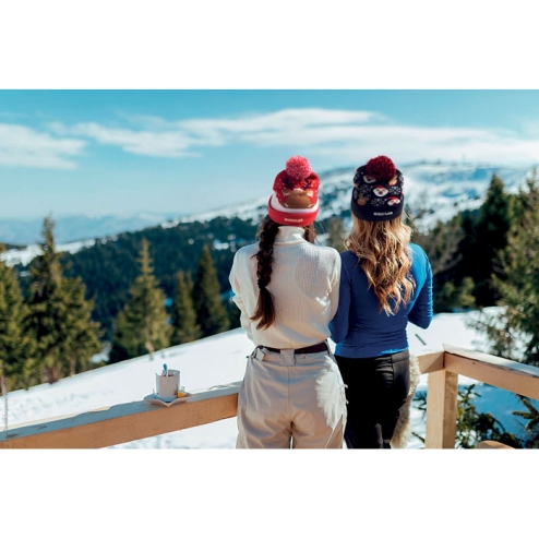 Bonnet de Noël tricoté avec LED