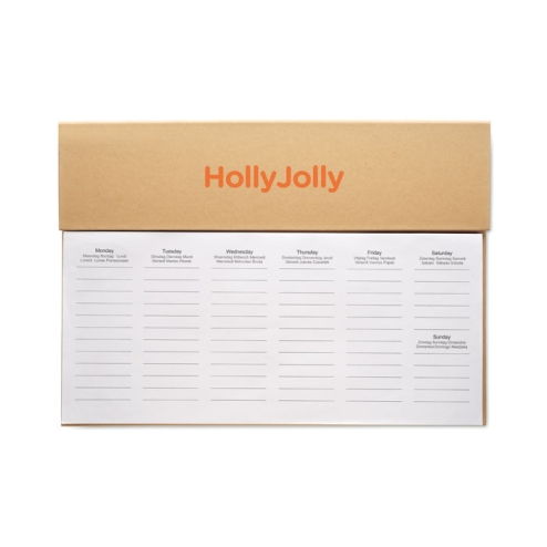 Agenda hebdomadaire de bureau