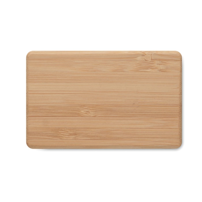 TWS earbuds in bamboo case