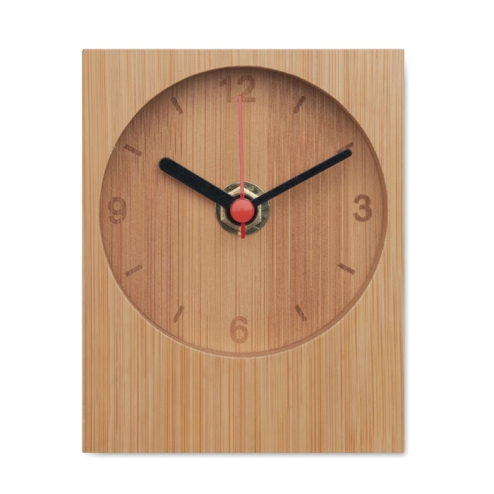 Horloge de table en bambou