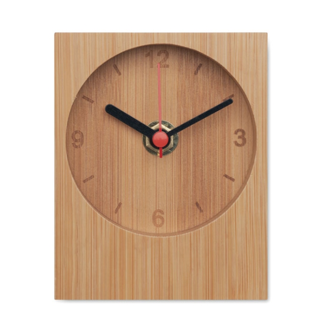 Horloge de table en bambou