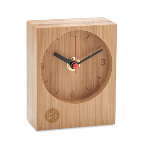 Horloge de table en bambou