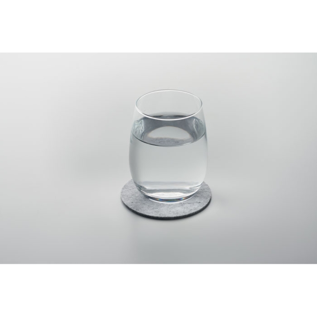 Sous-verre rond en feutre RPET
